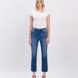 Flying Monkey A Little Closer Super High Rise Crop Slim Straight Jeans 28